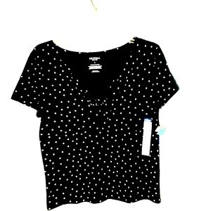 Arizona, short sleeve Navy blue, dots top. L.